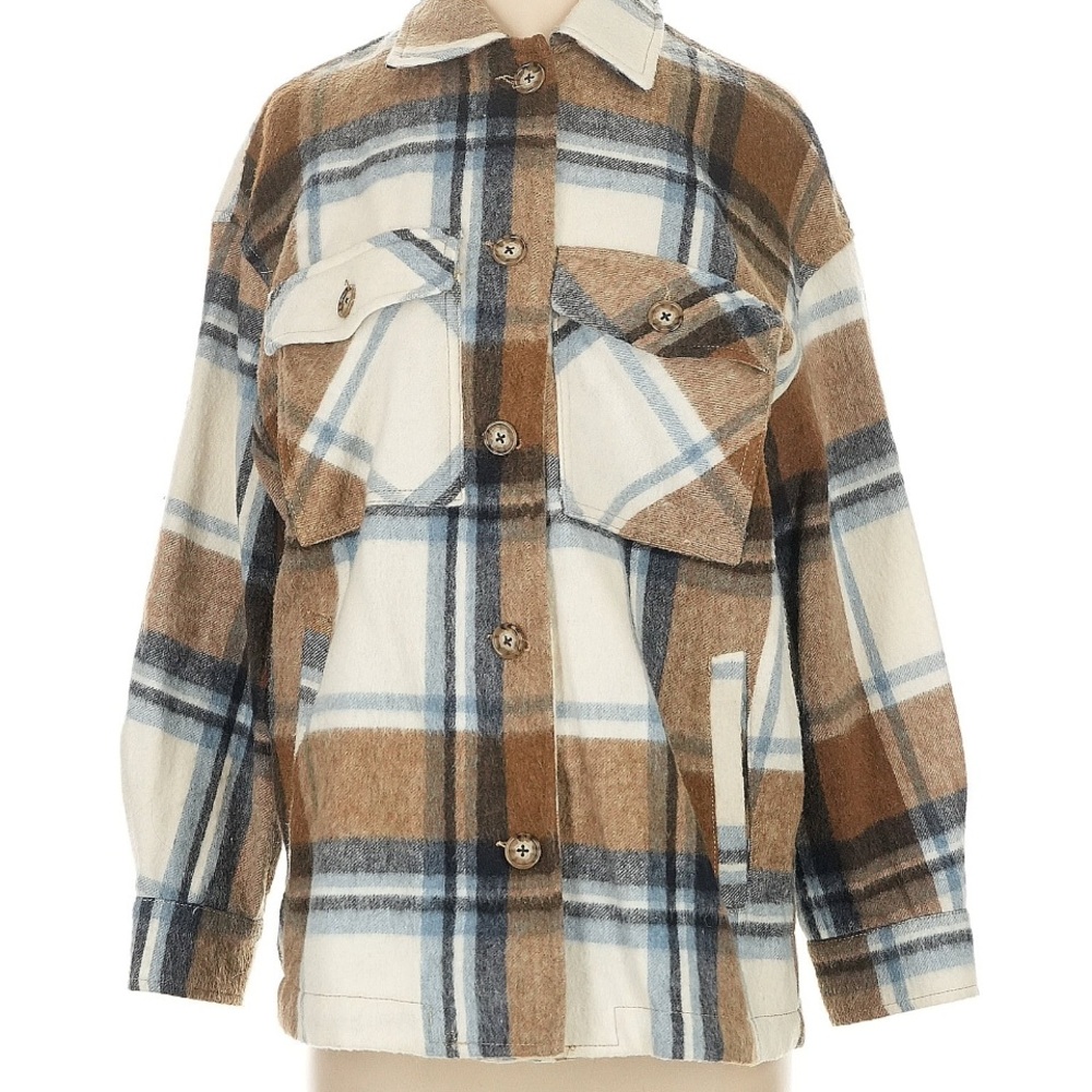 Zara Plaid Wool Jacket